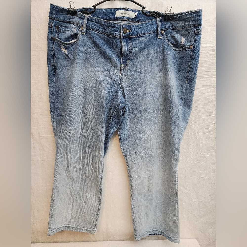 Torrid Faded Capri, sz 22, blue to white ombre
